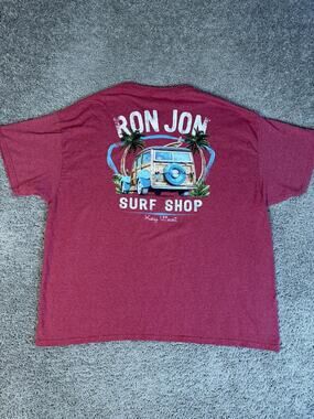 Ron Jon Surf Shop Shirt Mens 3XL Red Surf Shop Graphic Crew Neck Cotton